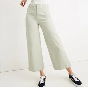 Madewell Emmet Wide Leg Cropped, Women’s‎ Size 29 Light Green Sea Haze